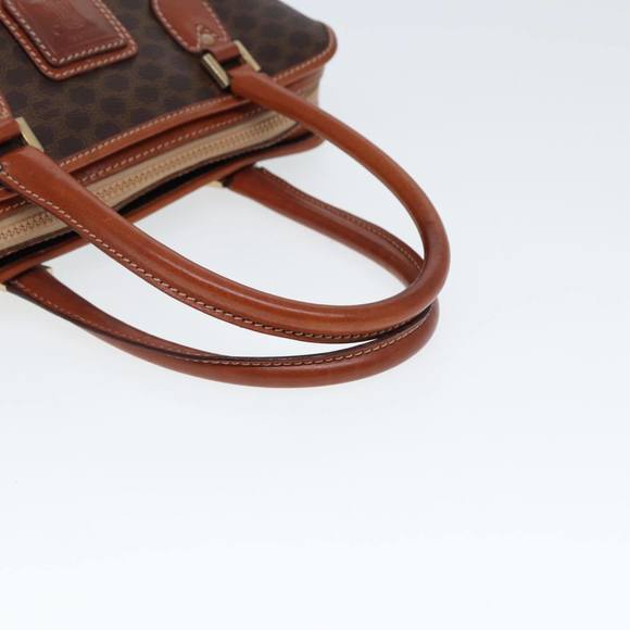 CELINE Macadam Canvas Hand Bag PVC Leather Brown Auth yk13181 - Picture 7 of 16